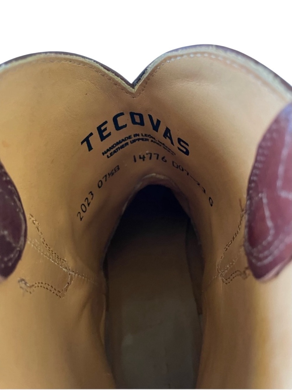 Tecovas Brown Leather Western Ankle Boots-Penny Boot - Picture 7 of 9